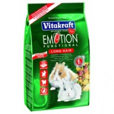 Vitakraft Emotion Functional Beauty - пълноценна супер премиум храна за блестяща козина и здрави зъби, за дългокосмести зайчета 600 гр.